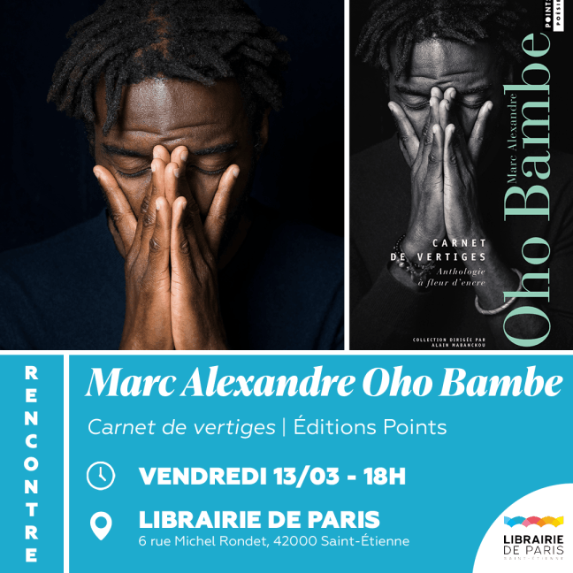 Rencontre avec Marc Alexandre Oho Bambe à la Librairie de Pari